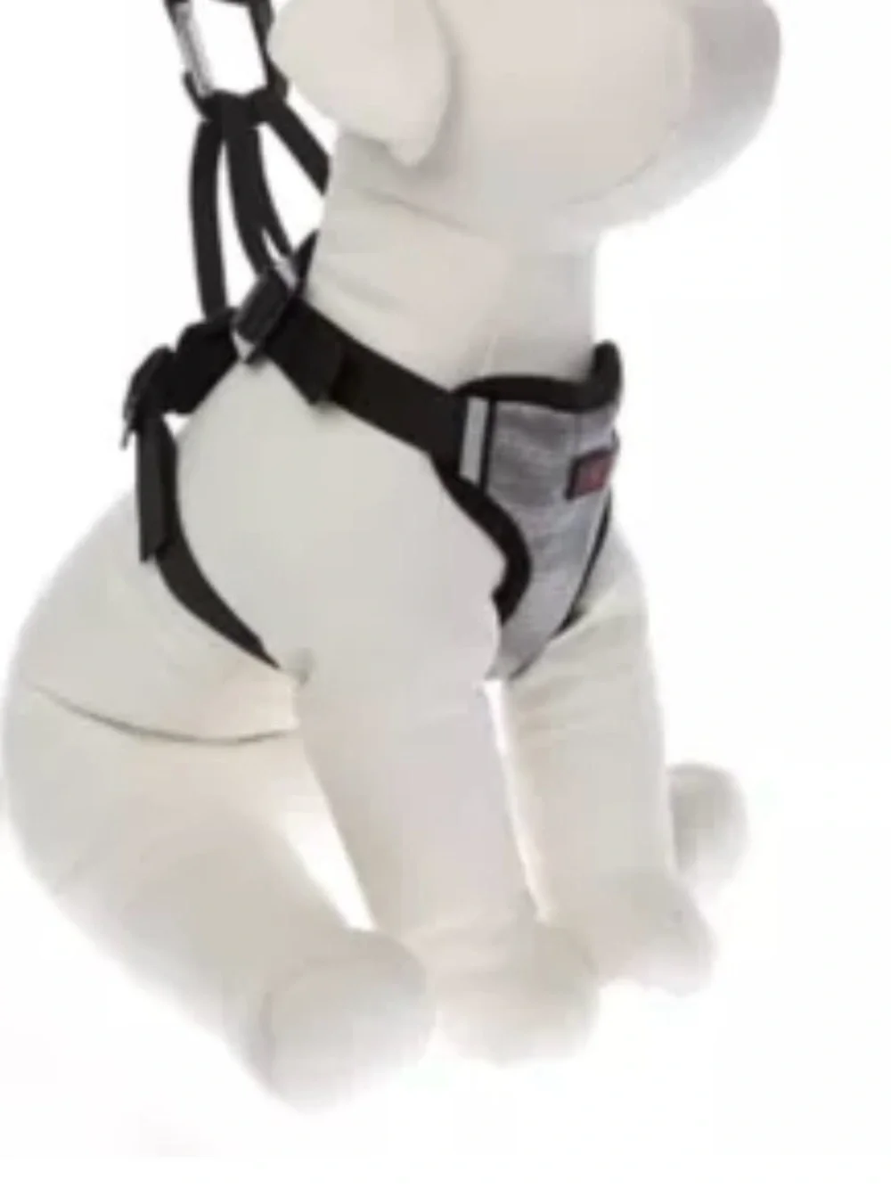 large Top paw Adjustable Gray Dog Harness with Black Trim - Comfortable